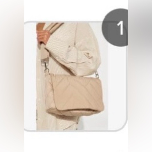 Handbags - NWOT Nude Quilted Puffer Crossbody Bag
